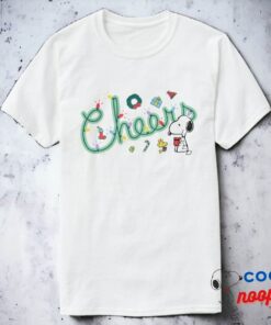 Peanuts Snoopy Woodstock Holiday Cheers T Shirt 3