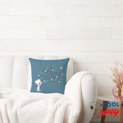 Peanuts Snoopy Woodstock Holiday Decorating Throw Pillow 8
