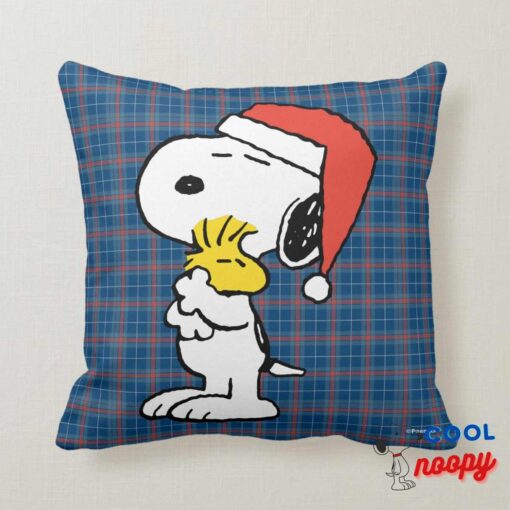Peanuts Snoopy Woodstock Holiday Hugs Throw Pillow 3