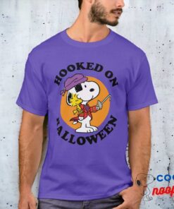 Peanuts Snoopy Woodstock Hooked On Halloween T Shirt 2