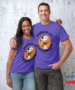 Peanuts Snoopy Woodstock Hooked On Halloween T Shirt 3