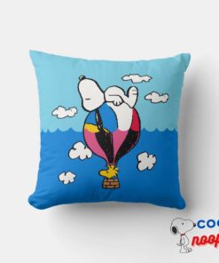 Peanuts Snoopy Woodstock Hot Air Balloon Throw Pillow 5