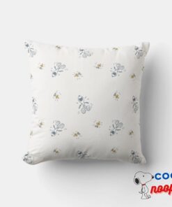 Peanuts Snoopy Woodstock Laughing Pattern Throw Pillow 3