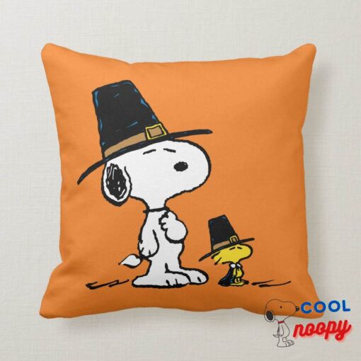 Peanuts Snoopy Woodstock Pilgrim Throw Pillow 5