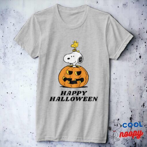 Peanuts Snoopy Woodstock Pop Up Pumpkin T Shirt 8