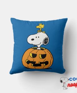 Peanuts Snoopy Woodstock Pop Up Pumpkin Throw Pillow 4