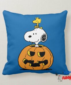 Peanuts Snoopy Woodstock Pop Up Pumpkin Throw Pillow 6