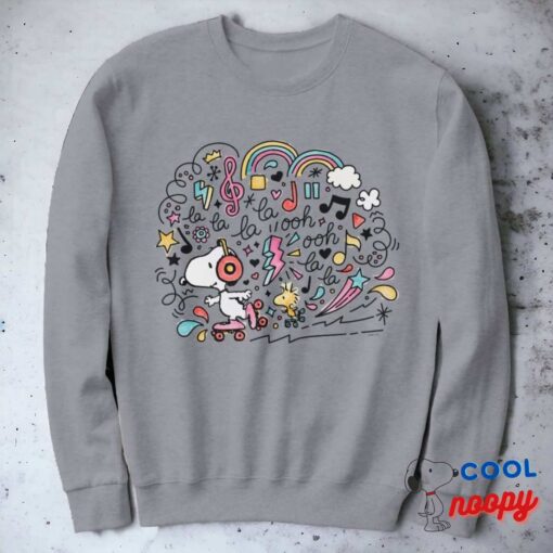 Peanuts Snoopy Woodstock Roller Skating Sweatshirt 2