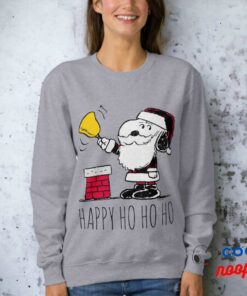 Peanuts Snoopy Woodstock Santa Bell Ringer Sweatshirt 11