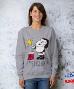 Peanuts Snoopy Woodstock Santa Bell Ringer Sweatshirt 9