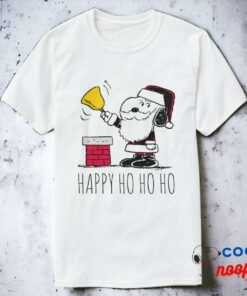 Peanuts Snoopy Woodstock Santa Bell Ringer T Shirt 1