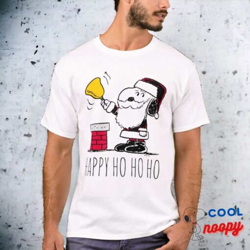Peanuts Snoopy Woodstock Santa Bell Ringer T Shirt 12