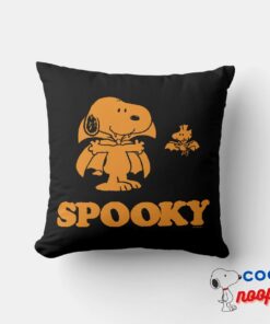 Peanuts Snoopy Woodstock Spooky Throw Pillow 5