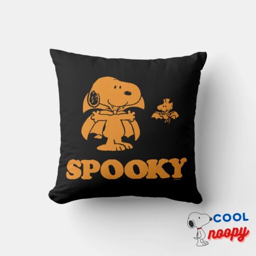 Peanuts Snoopy Woodstock Spooky Throw Pillow 5