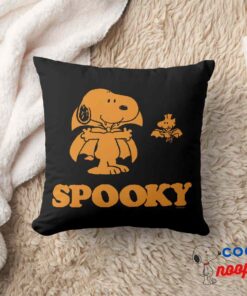 Peanuts Snoopy Woodstock Spooky Throw Pillow 8