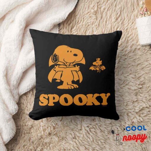 Peanuts Snoopy Woodstock Spooky Throw Pillow 8