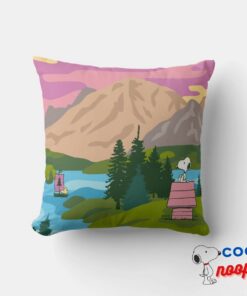 Peanuts Snoopy Woodstock The Great Outdoors Throw Pillow 6