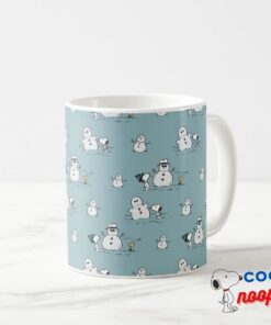 Peanuts Snoopy Woodstock Winter Break Pattern Coffee Mug 11