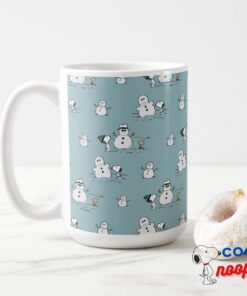 Peanuts Snoopy Woodstock Winter Break Pattern Coffee Mug 15