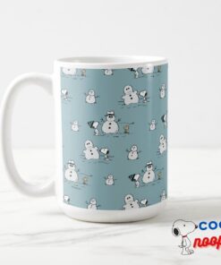 Peanuts Snoopy Woodstock Winter Break Pattern Coffee Mug 8