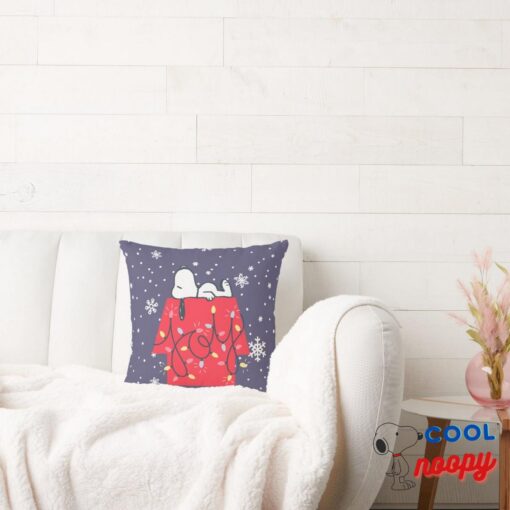 Peanuts Snoopys Holiday Dreamer Throw Pillow 2