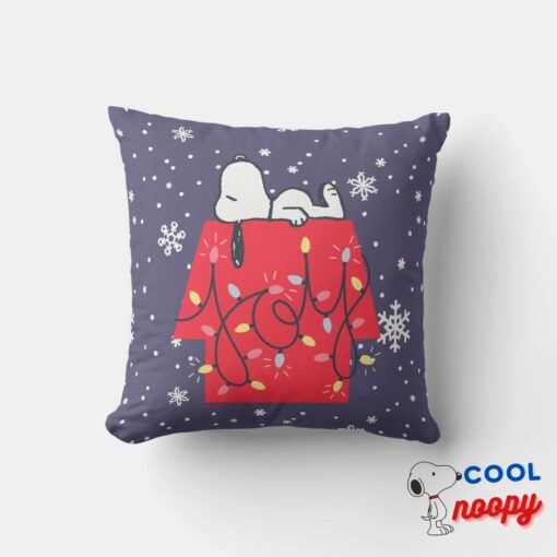 Peanuts Snoopys Holiday Dreamer Throw Pillow 5
