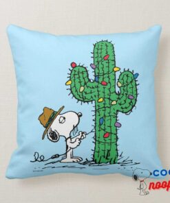 Peanuts Spikes Holiday Cactus Throw Pillow 8