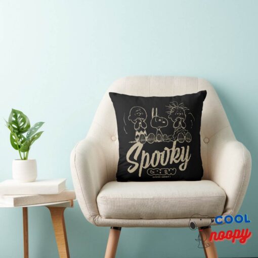 Peanuts Spooky Crew Good Grief Throw Pillow 8
