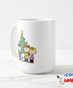 Peanuts The Gang Around The Christmas Tree Mug 3