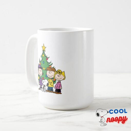 Peanuts The Gang Around The Christmas Tree Mug 3