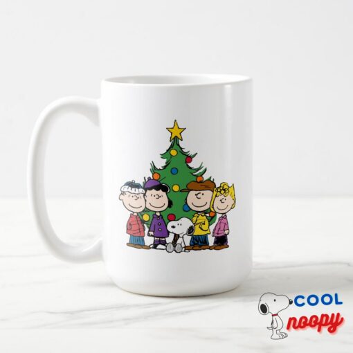 Peanuts The Gang Around The Christmas Tree Mug 5