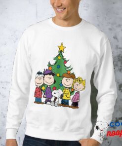 Peanuts The Gang Around The Christmas Tree Sweatshirt 1