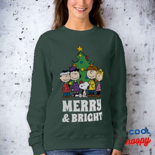 Peanuts The Gang Around The Christmas Tree Sweatshirt 15