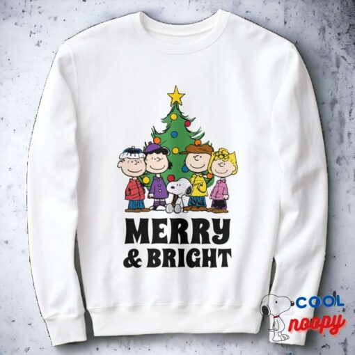 Peanuts The Gang Around The Christmas Tree Sweatshirt 3
