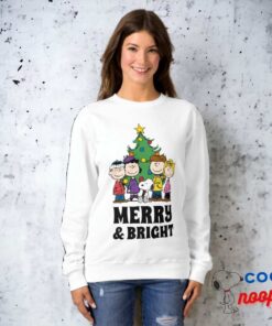 Peanuts The Gang Around The Christmas Tree Sweatshirt 6