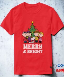 Peanuts The Gang Around The Christmas Tree T Shirt 11