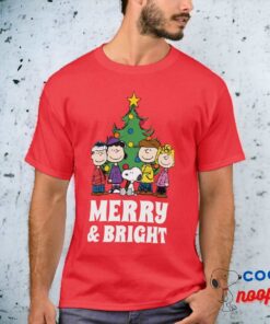 Peanuts The Gang Around The Christmas Tree T Shirt 14