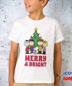 Peanuts The Gang Around The Christmas Tree T Shirt 15