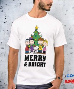 Peanuts The Gang Around The Christmas Tree T Shirt 9