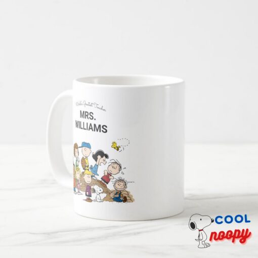 Peanuts The Gang Greatest Teacher Personalized Coffee Mug 15