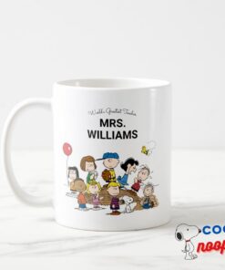 Peanuts The Gang Greatest Teacher Personalized Coffee Mug 2