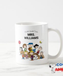Peanuts The Gang Greatest Teacher Personalized Coffee Mug 3