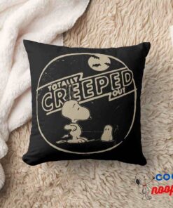 Peanuts Totally Creeped Out Snoopy Throw Pillow 8