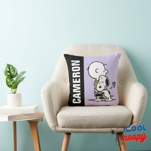 Peanuts Valentines Day Charlie Brown Snoopy Throw Pillow 3
