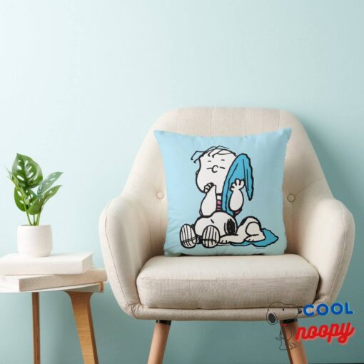 Peanuts Valentines Day Linus Snoopy Throw Pillow 2