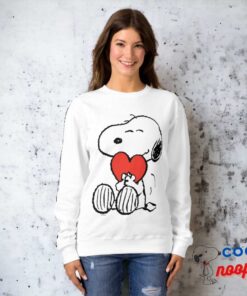 Peanuts Valentines Day Snoopy Heart Hug Sweatshirt 12