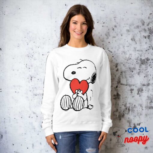 Peanuts Valentines Day Snoopy Heart Hug Sweatshirt 12