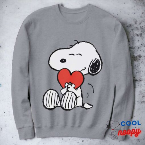 Peanuts Valentines Day Snoopy Heart Hug Sweatshirt 3