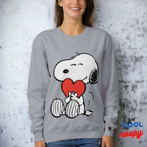 Peanuts Valentines Day Snoopy Heart Hug Sweatshirt 5