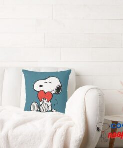 Peanuts Valentines Day Snoopy Heart Hug Throw Pillow 3